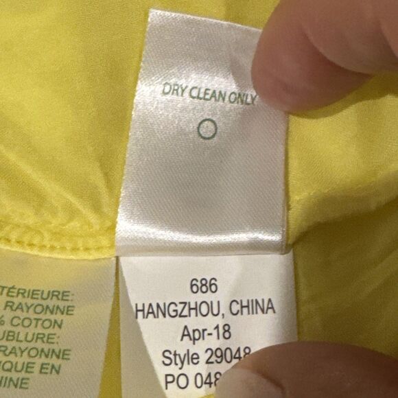 Lilly Pulitzer Indira Size L Swing Dress Lilly’s Lemon Eyelet Cotton Blend - Picture 16 of 16